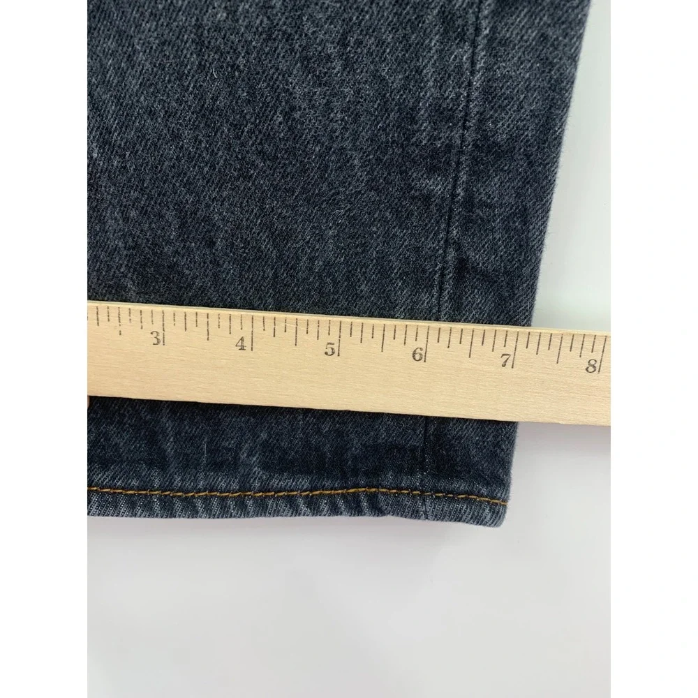 Levis 501 Jeans Mens 28x27 Black Button Fly Straight Fade Distressed (Tag 31x30)